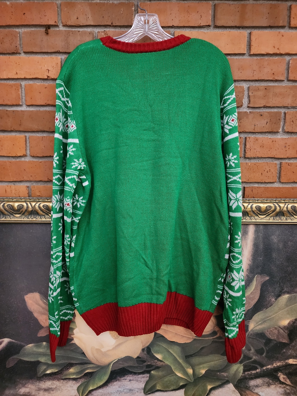 Peanuts Green & Red Snoopy Holiday Crewneck Sweater - Picture 9 of 9